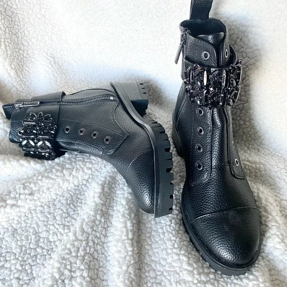 Karl Lagerfeld | Shoes | Pippa Lace Up Combat Boots W Lug  display picture 3